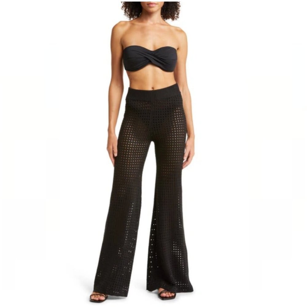 Elan Crochet Wide Leg Cover-up Pants